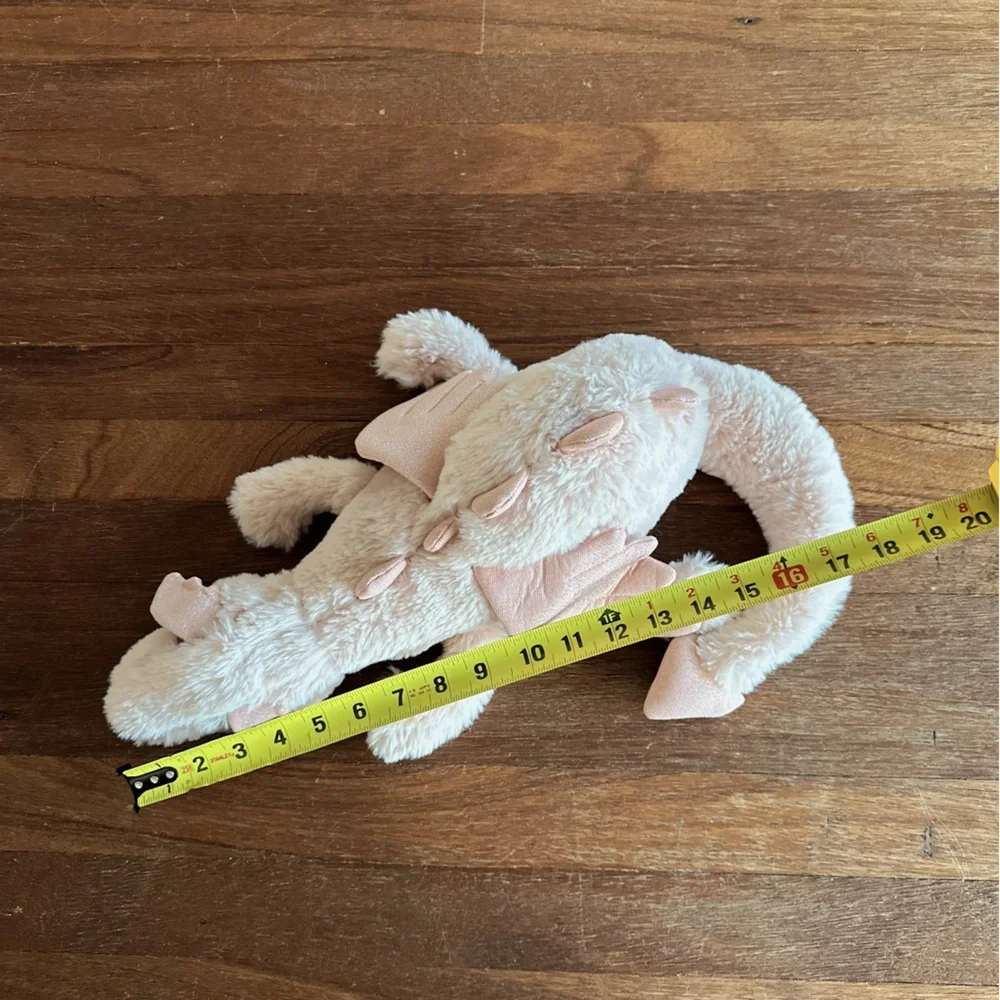 Blush Pink Plush Dragon Jellycat Style Soft Stuffed Animal Toy - Picture 7 of 7